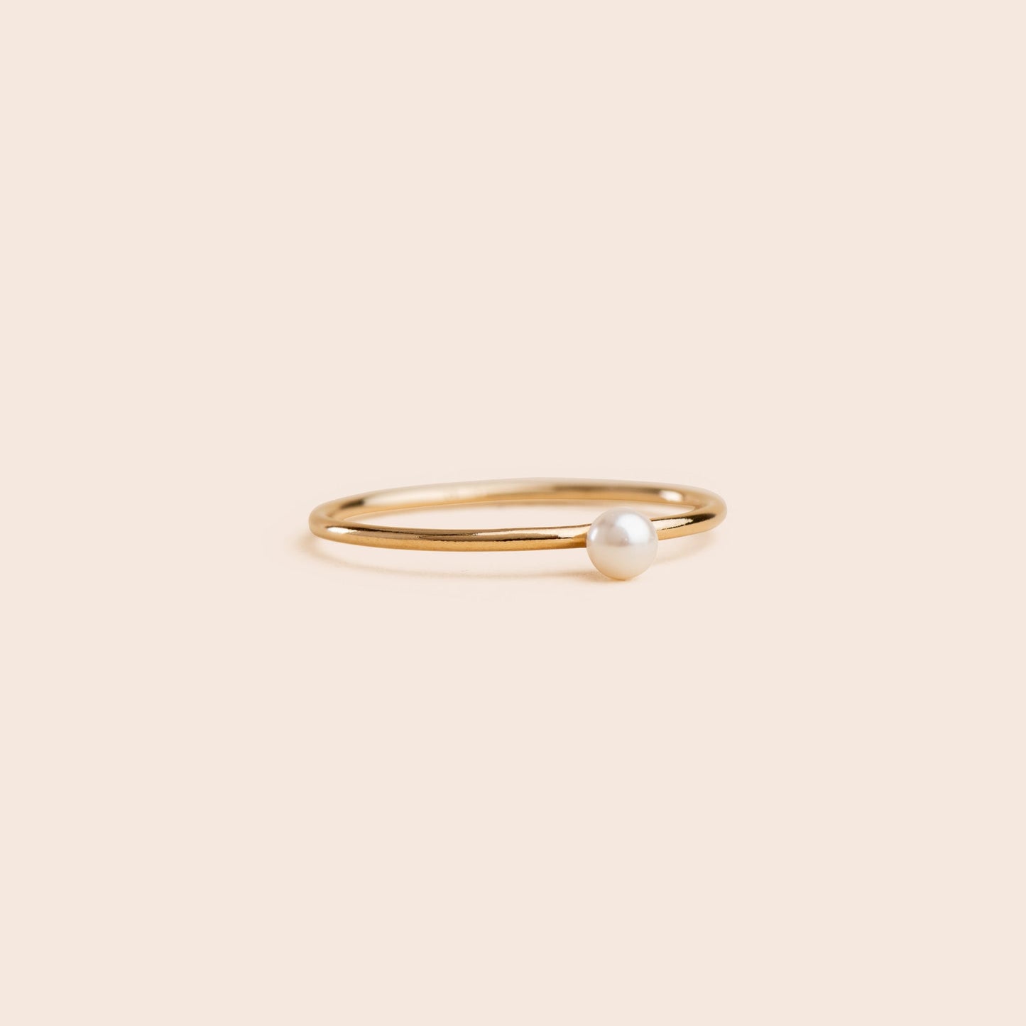 Tiny Pearl - Gold Filled Stacking Ring - Gemlet