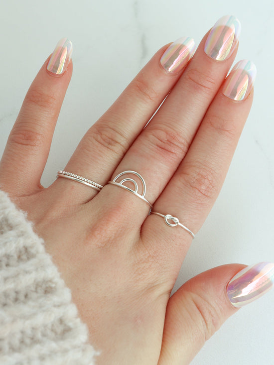 Twisted Band - Sterling Silver Stacking Ring - Gemlet